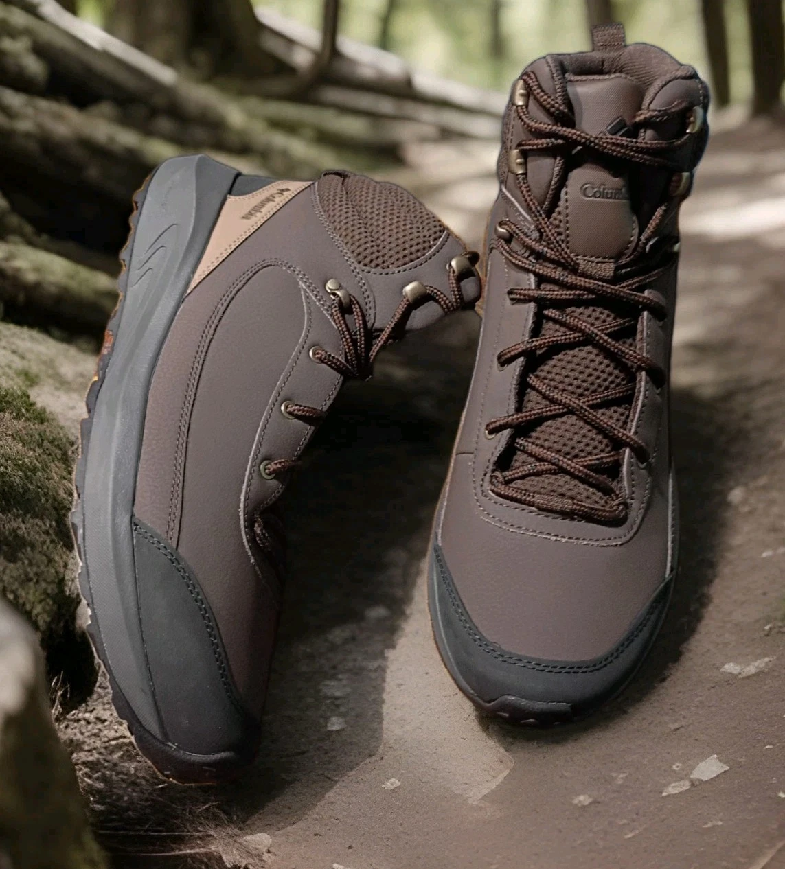 Mens COLUMBIA TRAILSTORM PEAK MID Hiking Boot WATER-RESISTANT Cordovan Sz 13
