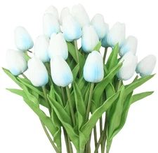10-Heads Home Decor Mini Tulip Real Touch Tulips Artificial Flowers Bouquets ...