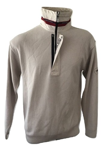 Green Coast Maglione da Uomo Misto Lana Merinos Felpa Mezza zip Taglia 56  Beige | eBay