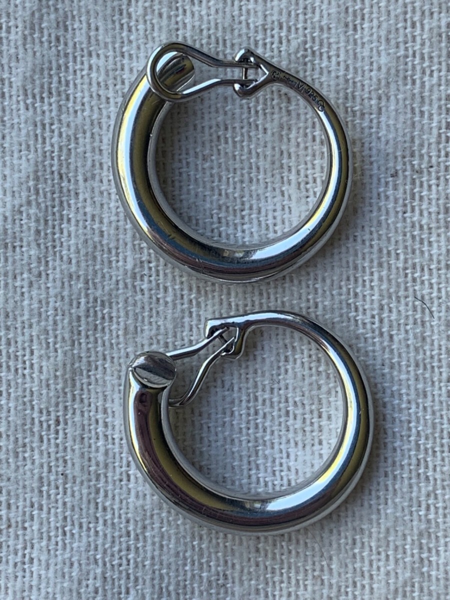 Charlotte Chesnais “Monie” large sterling Silver Clip-On hoops | eBay