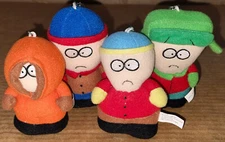 Vint. 90's South Park K/O 4” KENNY CARTMAN STAN KYLE Bootleg Vibrating Plush Set