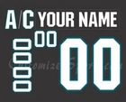 San Jose Sharks Customized Number Kit For 2008-2015 3rd Uniform