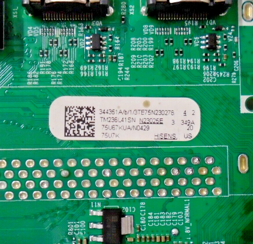 Used Hisense 75U7K TV Main Board | RSAG7.820.13512/ROH | Replacement TV Part - Picture 3 of 8