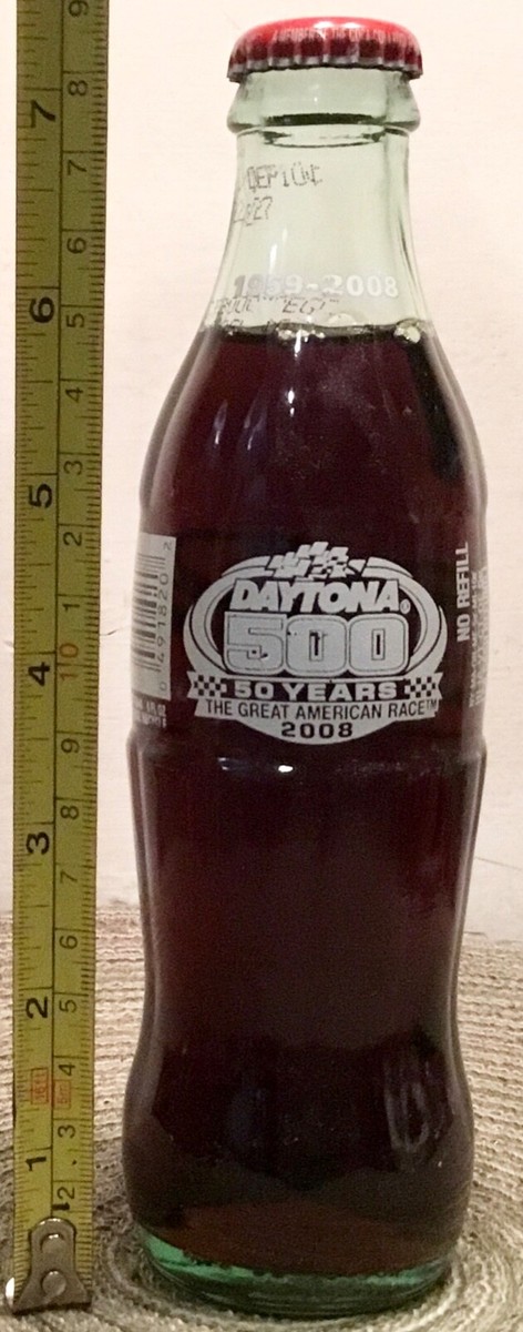 VINTAGE DAYTONA 500 UNOPENED COCA-COLA BOTTLE COMMEMORATING 50