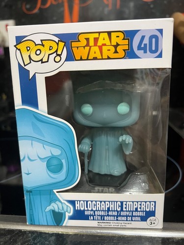 Funko Pop Star Wars Holográfico Emperador Palpatine GITD Nº 40 + Pop Hard Stack - Imagen 3 de 8