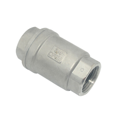 3/4 inch Vertical Check Valve NPT female Threaded Stainless Steel 1000psi
