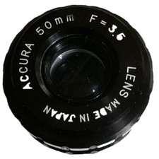 Accura Anstigmat 50mm f3.5 enlarging lens Made in Japan dark Room for 35mm