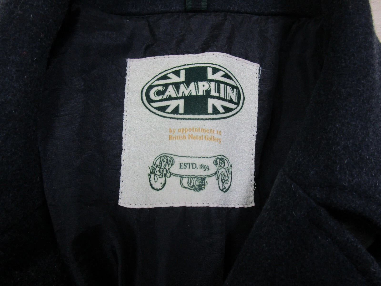 Camplin Vintage Wool Pea Coat Navy Blue Outdoor Supply Size (54) Men's Jacket - product detail image 5