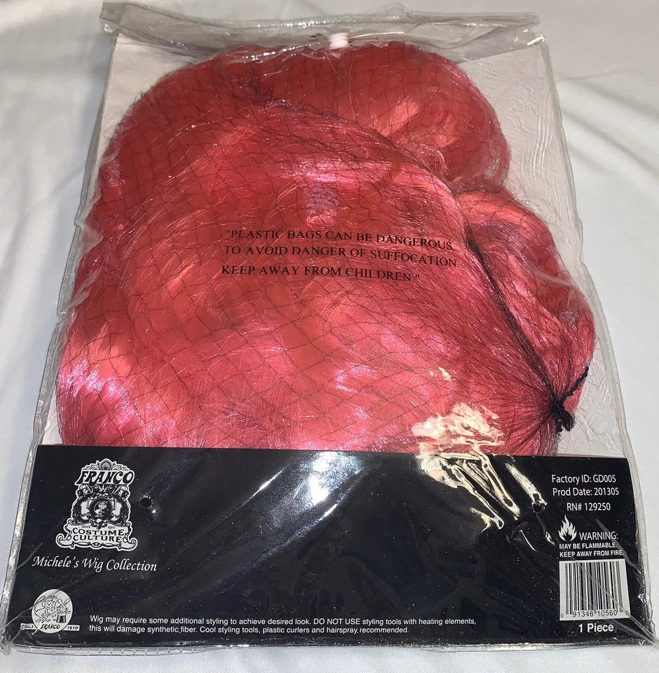 Party Girl Hot Pink Costume Wig by Franco Foto 2 de 2