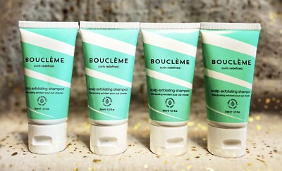 4x~BOUCLEME Curls Refined~Scalp Exfoliating Shampoo~30ml / 1.01oz~Travel Sz~NWOB