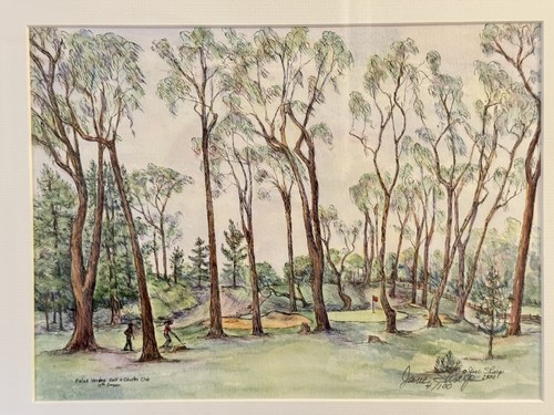 Jane Sharp Signed 1990 Handpainted Lithograph “10th Green, Palos Verdes” 17”x14” - Picture 2 of 12