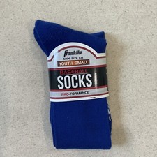 Franklin Baseball Softball Socks Royal Blue 1 Pair Size 10-1 Youth Small - New