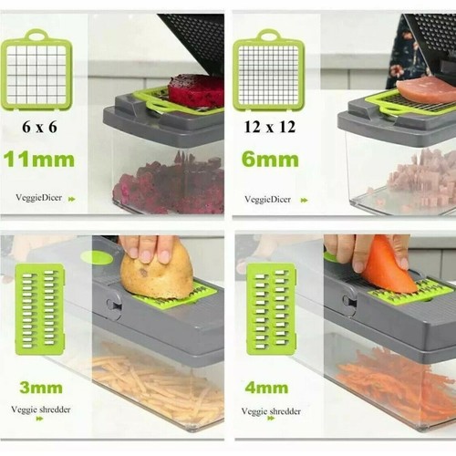 15-In-1 Vegetable Fruit Chopper Cutter Food Onion Veggie Dicer Slicer Kitchen — - Picture 8 of 12