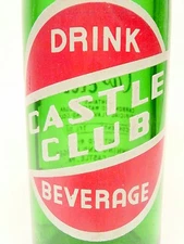 vintage ACL Soda POP Bottle: green CASTLE CLUB of NEW CASTLE, PA - 7 oz ACL