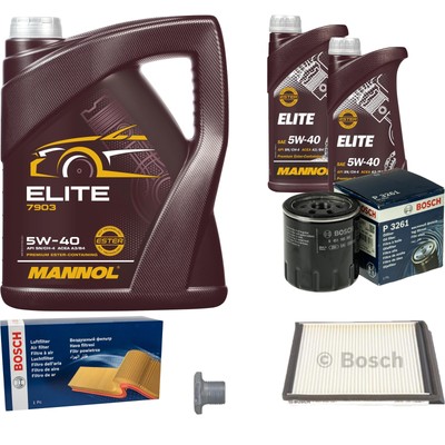 BOSCH Inspektionspaket 7L MANNOL Elite 5W-40 für Citroën Xsara Coupe N0 N1 X1