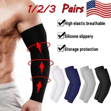 Summer Sports Cooling Arm Sleeves Sun Shield Elbow Brace Anti-UV Skin Protector
