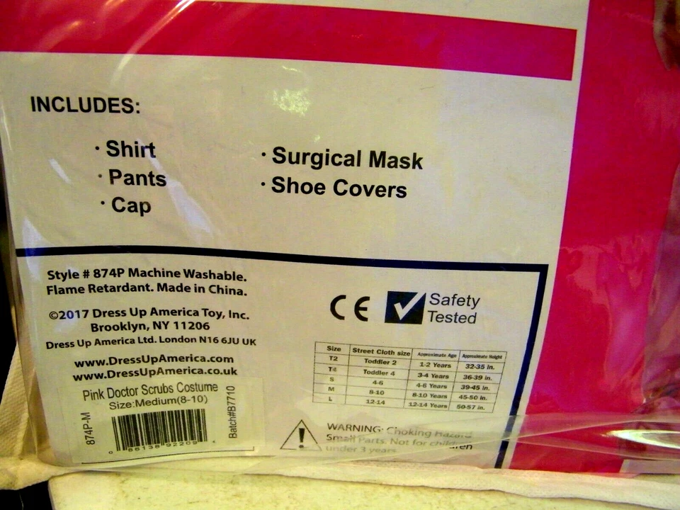 Disfraz para niño Dress UP America Pink Doctor nuevo en embalaje Foto 2 de 3