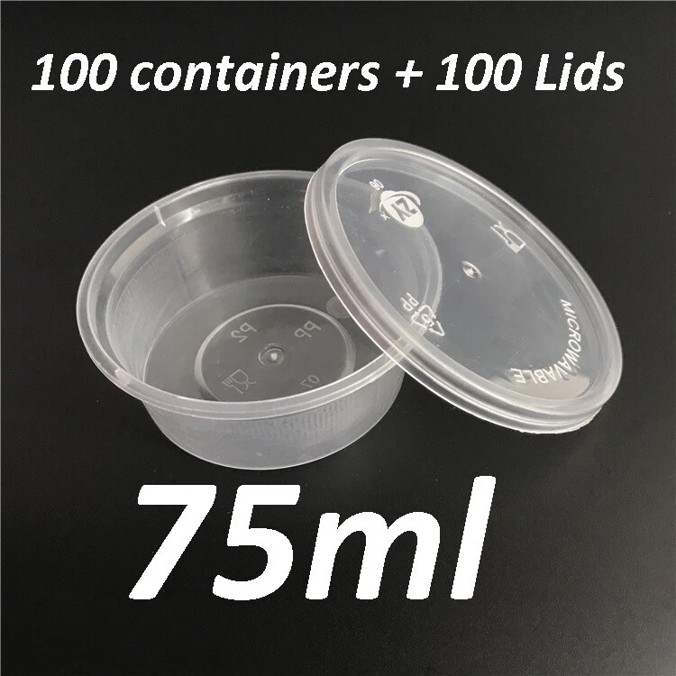 100set 75ml Plastic Dipping Sauce Disposable Small Container Cups