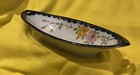Vintage Nippon Hand Painted Oval Serving Dish Flowers With Cobalt Blue And Gold  — photo 3