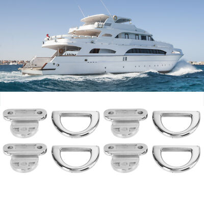 4 Sets Marine Grade Folding Pad Eye 316 Edelstahl Marine 8MM D Shaped Verbi ZV