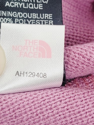 The North Face Youth Kids Girls Warm Winter Beanie Hat One Size Pink Flower - Picture 8 of 14