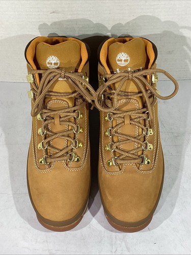 Timberland Mens Size 9.5 EU 43.5 Wheat Nubuck Euro Hiker Mid Hiking Boots AJ-391 - Picture 3 of 9