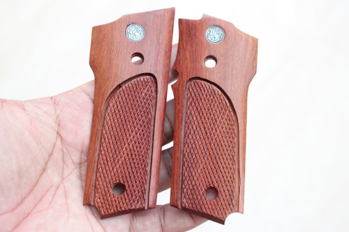 NEU HOLZGRIFFE FÜR S&W MODELL 59, 459, 559, 659 PALISANDER KARIERT # Random 2 - Bild 8 von 15