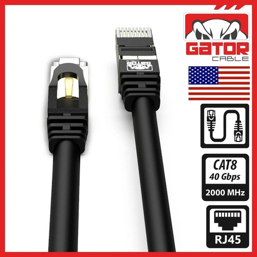 Cat 8 Ethernet Cable RJ45 Super Speed 40Gbps Patch LAN Network Gold Plated 100FT - Afbeelding 13 van 13