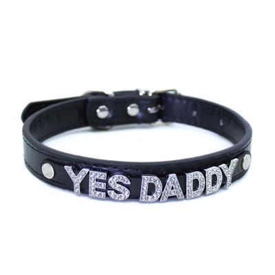 Letters Yes Daddy Spank Me Choker Collar Necklaces Punk Role Age Chocker Cosplay