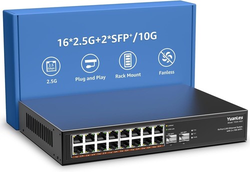 2.5G Unmanaged Network Switch with 18 Ports - Metal, Plug and Play Convenience - Picture 3 of 9