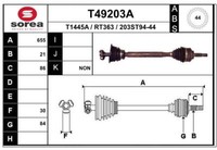 EAI Antriebswelle Vorne Links FüR Renault Megane I BA0/1_ KA0/1_ JA0/1_ T49203A