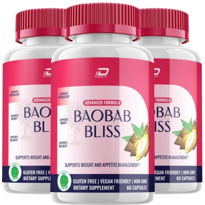 (3 Pack) Baobab Bliss Keto Capsules-BaobabBliss Keto Pills Advanced Formula  