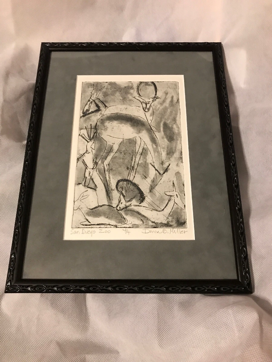 Donna Miller Artist Original Drawing signed San Diego Zoo Animals Art | eBay