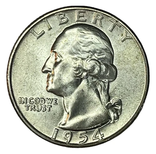 1954-S 25C Washington Quarter BU #