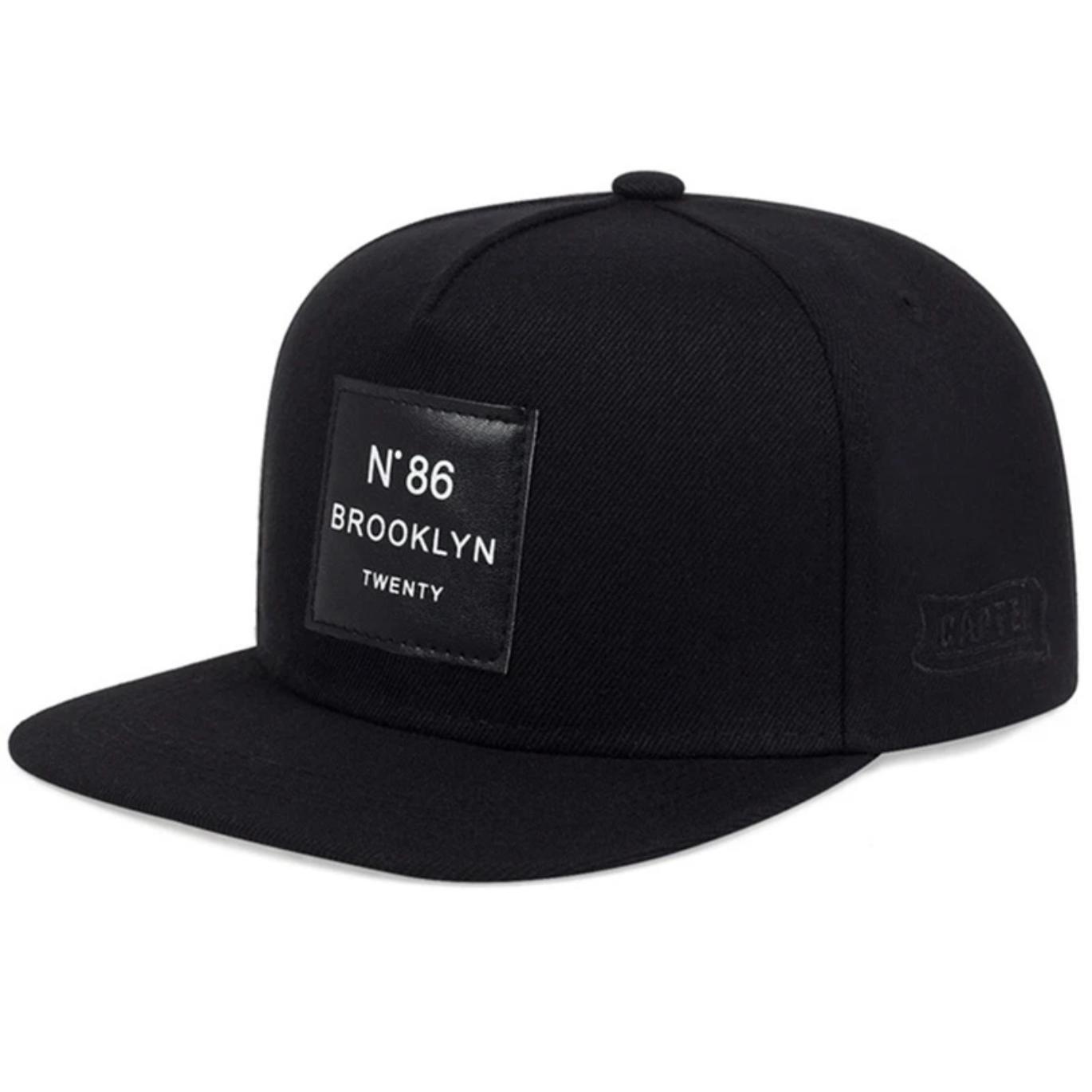 Brooklyn Snapback Leather Label N86 Newyork Baseball Cap Adjustable