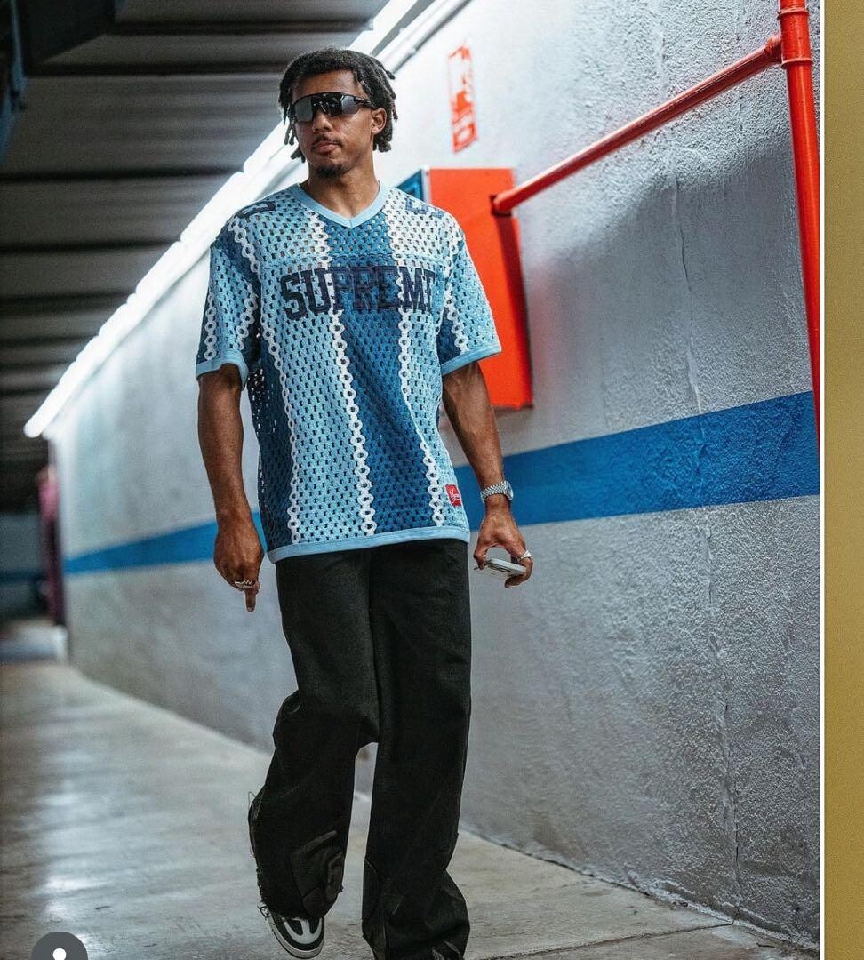 Supreme Crochet Football Jersey Blue Size M | eBay Supreme Crochet Football Jersey Blue Size M | eBay