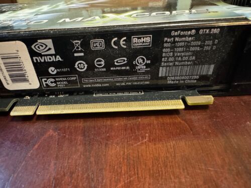 NVIDIA GeForce GTX 260 OC MAXCORE 55 896MB GDDR3 PCI Express 2.0 Graphic Card - Picture 2 of 5