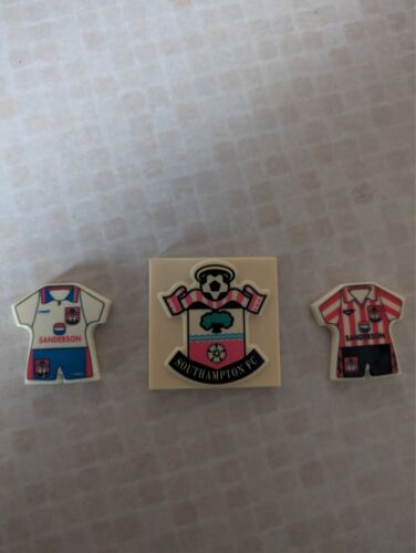 Vintage 1990er 3 x Southampton Saints Sanderson Kit Football Club Kühlschrankmagnete