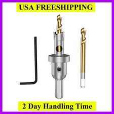 Tungsten Carbide Tipped Hole Saw Drill Bit for Hard Metal, 1/2 Inch T.C.T Hol...