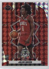 2021-22 Panini Mosaic NBA Debut Red Mosaic Prizm Jalen Green #262 6l7