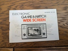 NINTENDO GAME & And Watch Octopus w/ BOX Manual Booklet & Bag 1981 JAPAN Tested