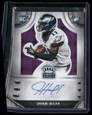 2014 Panini Crown Royale #S-JH Josh Huff Rookie Signatures Purple Plaid #/10