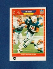 PAT BEACH 1991 Workman Mini NFL Pro Set Book Insert Card #160 Colts READ!