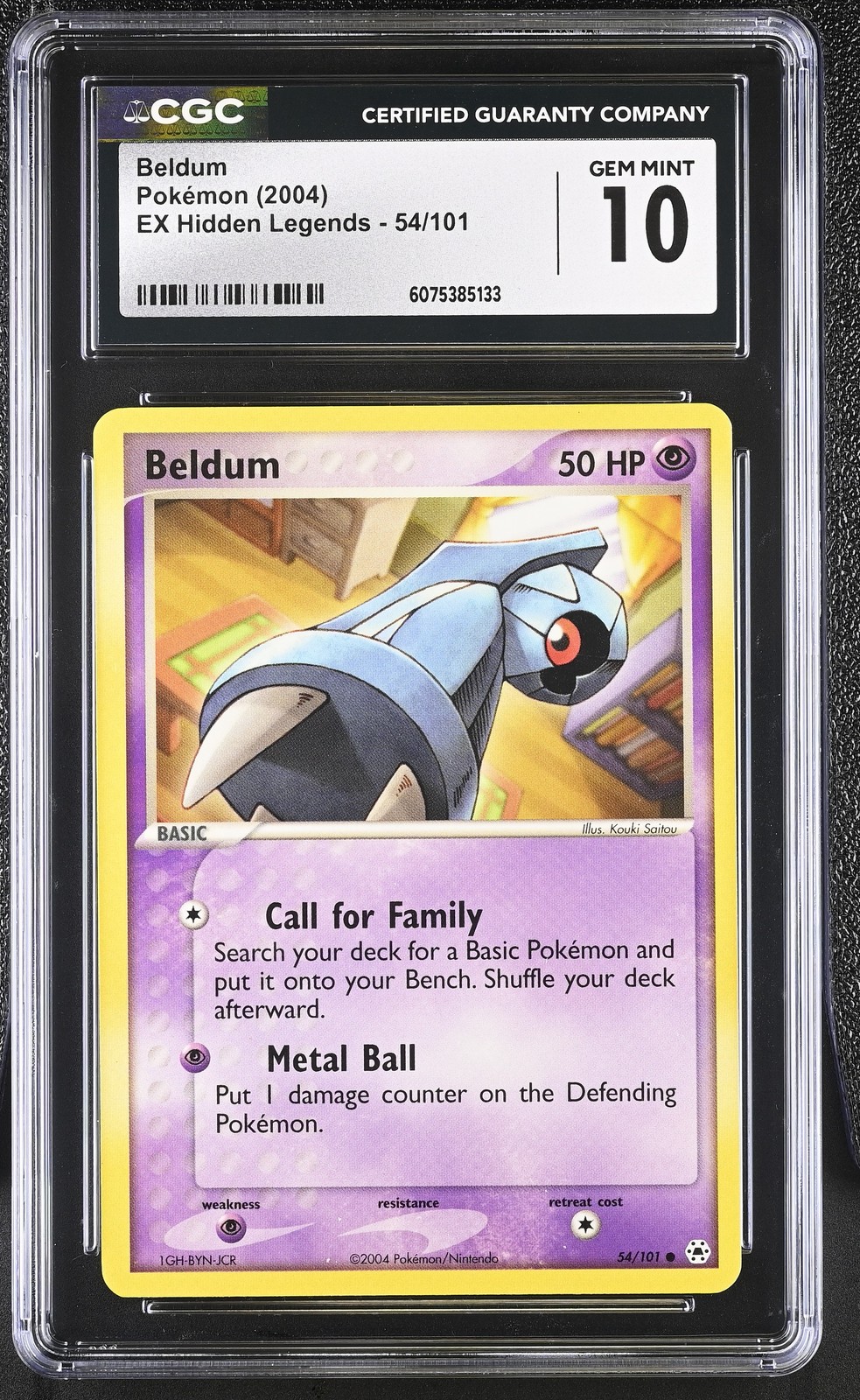 Beldum Ex Hidden Legends 54/101 CGC 10