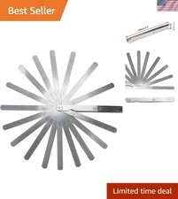 Precision Feeler Gauge with 17 Blades - 0.02mm to 1mm Thickness Tool