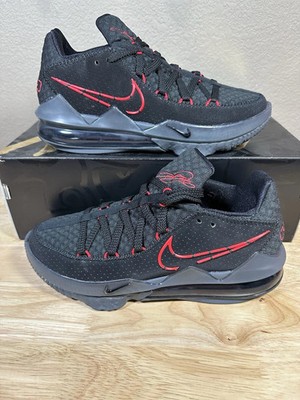 Nike Lebron 17 XVII Low Shoes Black Red Dark Grey CD5007-001 Men's 7.5 Womens 9