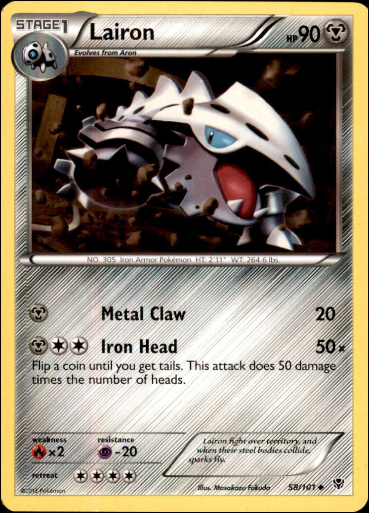 Pokemon - Lairon #58/101 - Plasma Blast Uncommon