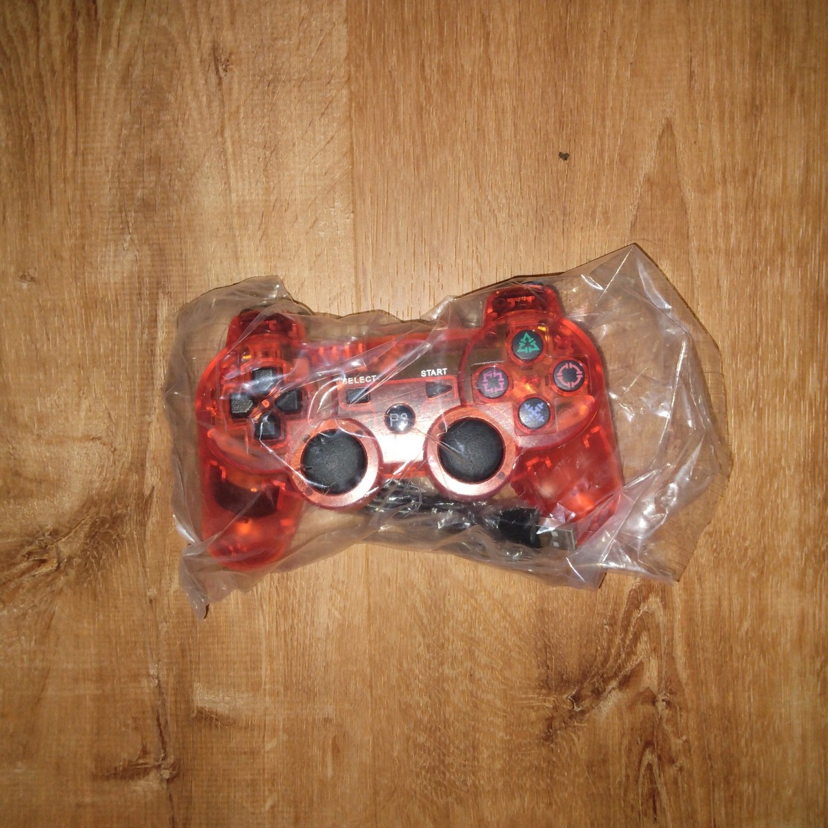 BRAND NEW Transparent Red PS3 Playstation 3 Game Controller for