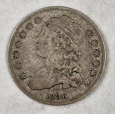 1836 Capped Bust Silver Quarter - CIRCULATED Condition - FREE SHIPPING!