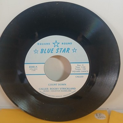 Lot of 17 Blue Star Square Dance Music 45 rpm Records With Caller